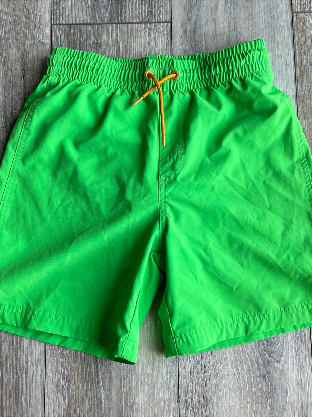Old Navy Solid Swim Trunks Boys Size XL Neon Green READ